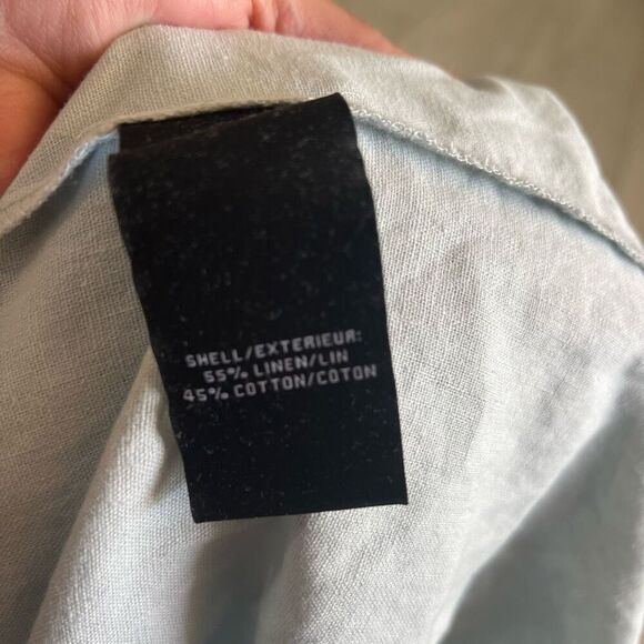 7 FOR ALL MANKIND LINEN BLEND SMOCKED PUFF SLEEVE DRESS SIZE SMALL - Picture 6 of 7